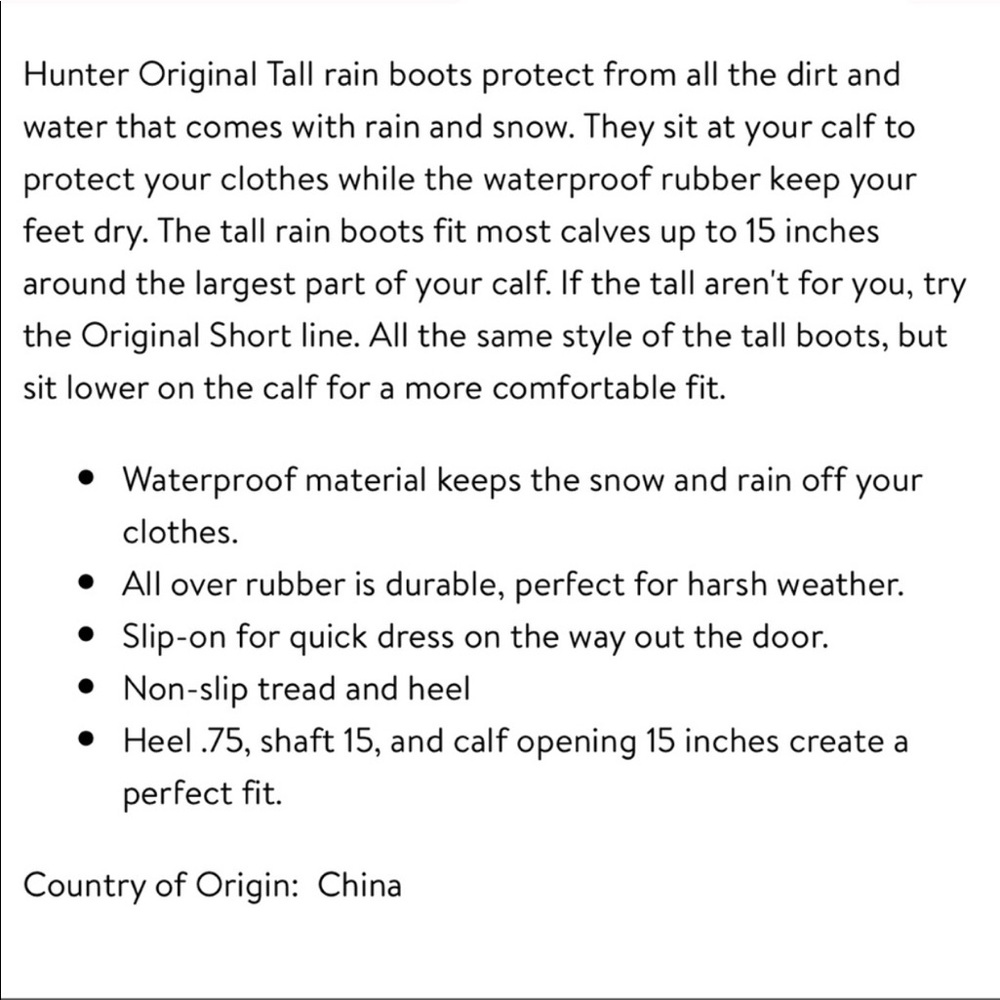 Hunter women’s original tall boots - Picture 7 of 7